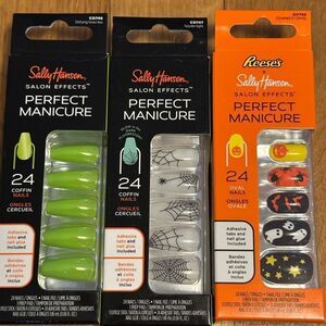 3PK-Sally Hansen Halloween press on nails bundle